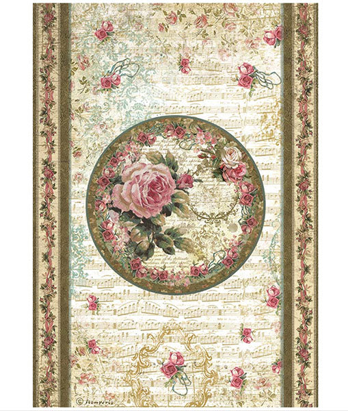 PRECIOUS PEONY Rice Paper by Stamperia (A4) - Rustic Farmhouse Charm