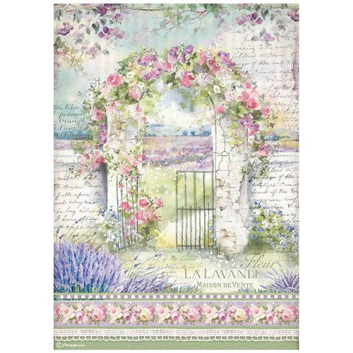 PROVENCE ARCH Rice Paper by Stamperia (A4) - Rustic Farmhouse Charm