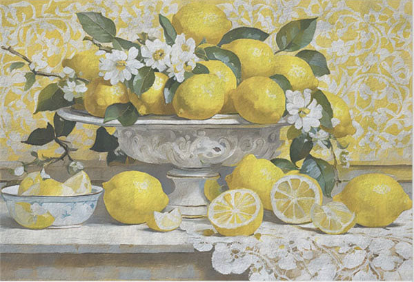Decoupage Tissue Paper - Provence Lemons (45.72cm x 60.96cm) - Rustic Farmhouse Charm