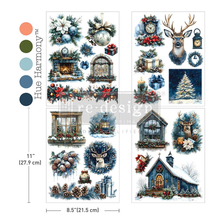 NEW! Redesign Middy Transfer - QUIET COUNTRY BLUE (3+1 sheets, each 21.59cm x 27.94cm)