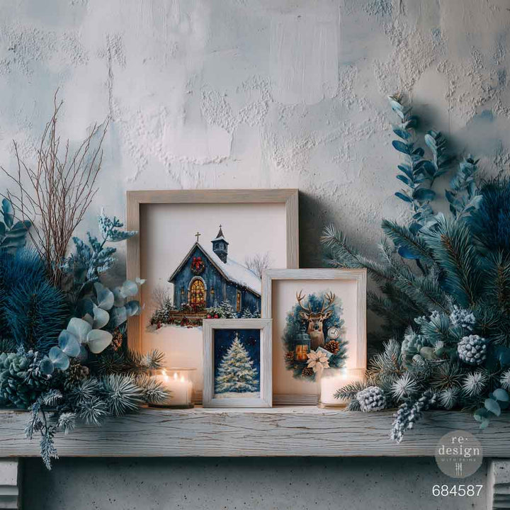 NEW! Redesign Middy Transfer - QUIET COUNTRY BLUE (3+1 sheets, each 21.59cm x 27.94cm)