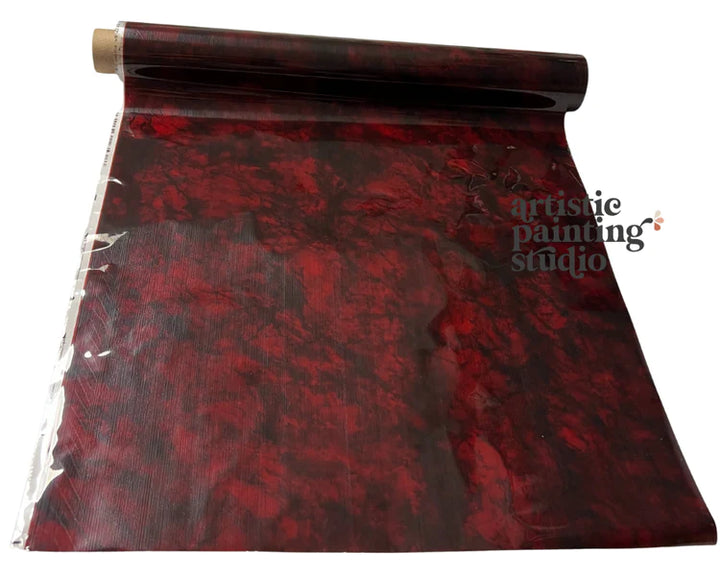 ROCCO RED MARBLE Metallic Foil - Rustic Farmhouse Charm