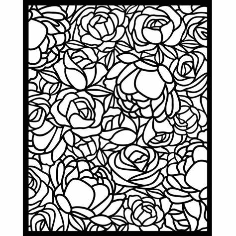 ROMANCE FOREVER ROSE PATTERN Stencil by Stamperia (25cm x 20cm) - Rustic Farmhouse Charm