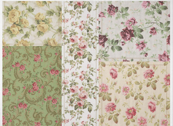 Decoupage Tissue Paper - Rose Quilt - Rustic Farmhouse Charm