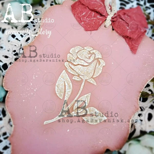 ABstudio Stencil - ROSES ID-228 (18cmx25cm) - Rustic Farmhouse Charm