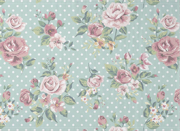Decoupage Tissue Paper - Roses on Polka Dot Background (53.34cm x 73.66cm) - Rustic Farmhouse Charm