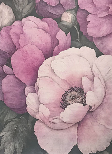 Decoupage Tissue Paper - Rosewater Peonies (53.34cm x 73.66cm)