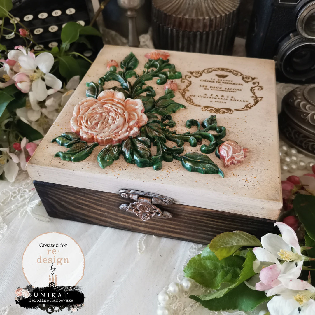 NEW! Redesign Mould - ROSEWOOD ROMANCE (5" x 8", thicker at 12mm) - Rustic Farmhouse Charm