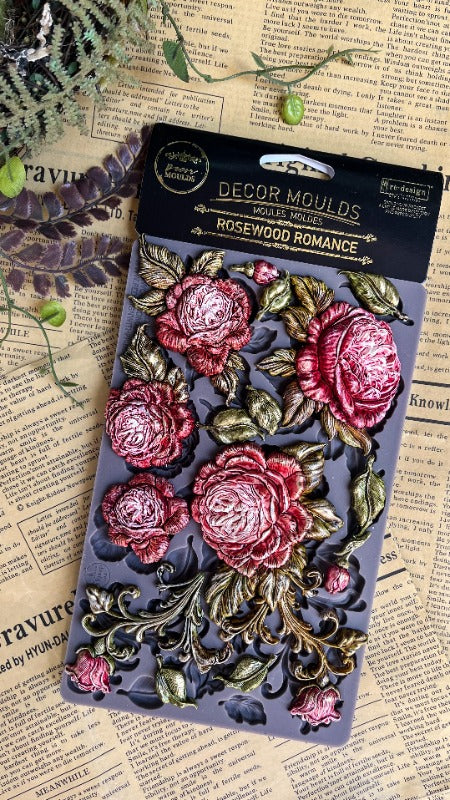 NEW! Redesign Mould - ROSEWOOD ROMANCE (5" x 8", thicker at 12mm) - Rustic Farmhouse Charm