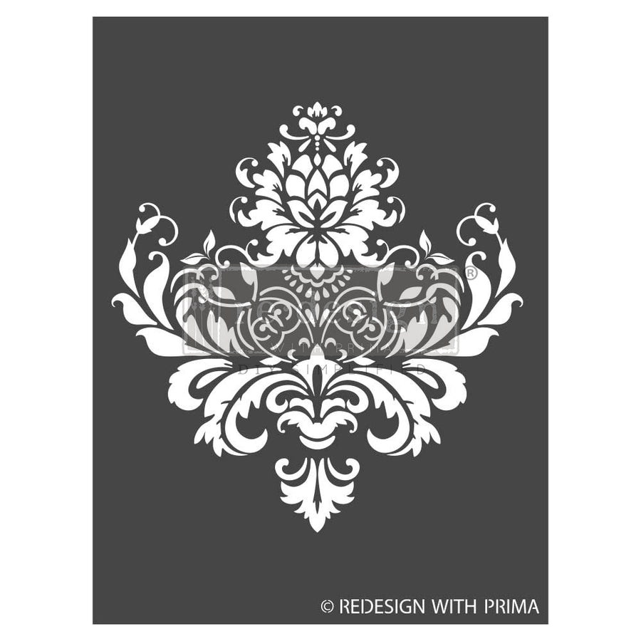 NEW! Redesign 3D Stencil - ROYAL BROCADE (22.86cm x 30.48cm) - Rustic Farmhouse Charm