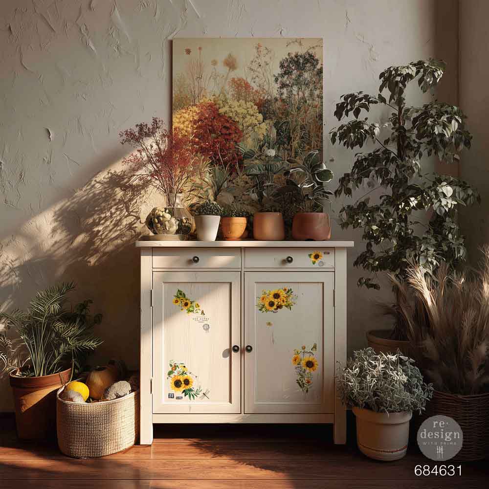 NEW! Redesign H2O Transfer - RUSTIC AMBER PETALS (1 Sheet, 21.59cm x 27.94cm)