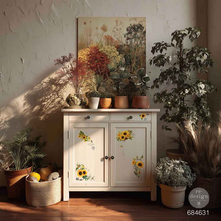 NEW! Redesign H2O Transfer - RUSTIC AMBER PETALS (1 Sheet, 21.59cm x 27.94cm)