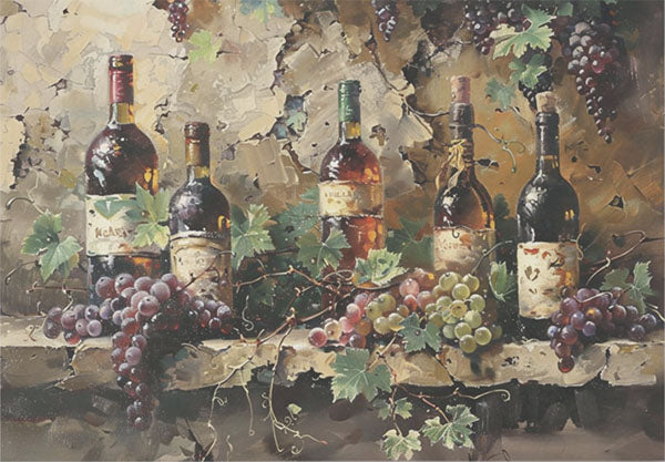 Decoupage Tissue Paper - Rustic Italian Wine & Grapes - Rustic Farmhouse Charm