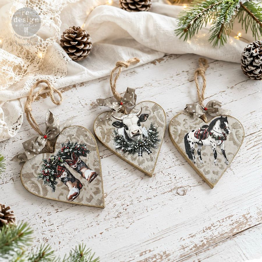 NEW! Redesign Middy Transfer - RUSTIC NOEL (3+1 sheets, each 21.59cm x 27.94cm)