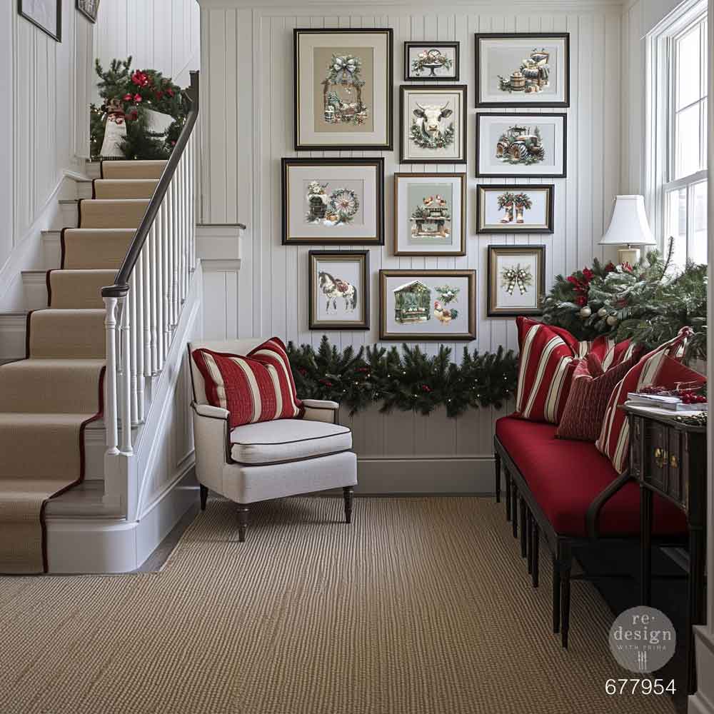 NEW! Redesign Middy Transfer - RUSTIC NOEL (3+1 sheets, each 21.59cm x 27.94cm)