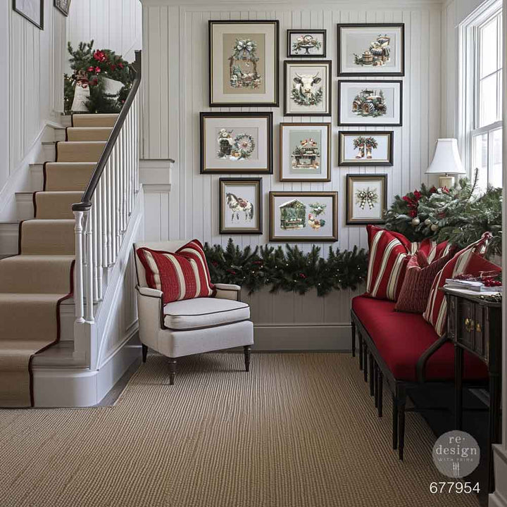 NEW! Redesign Middy Transfer - RUSTIC NOEL (3+1 sheets, each 21.59cm x 27.94cm)