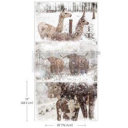 NEW! Redesign Decoupage Tissue Paper Pack - RUSTIC RETREAT (3 sheets, each 49.53cm x 76.2cm) - Rustic Farmhouse Charm