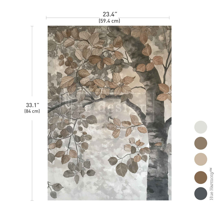 LIMITED! Redesign A1 Decoupage Fibre Paper - RUSTIC REVERIE (59.44cm x 84.07cm) - Rustic Farmhouse Charm