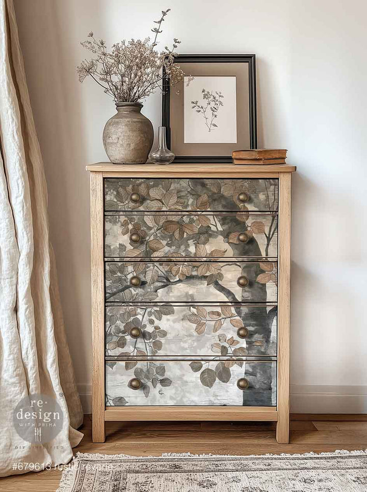 LIMITED! Redesign A1 Decoupage Fibre Paper - RUSTIC REVERIE (59.44cm x 84.07cm) - Rustic Farmhouse Charm