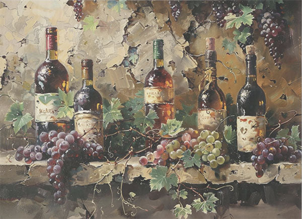 Decoupage Tissue Paper - Rustic Italian Wine & Grapes - Rustic Farmhouse Charm