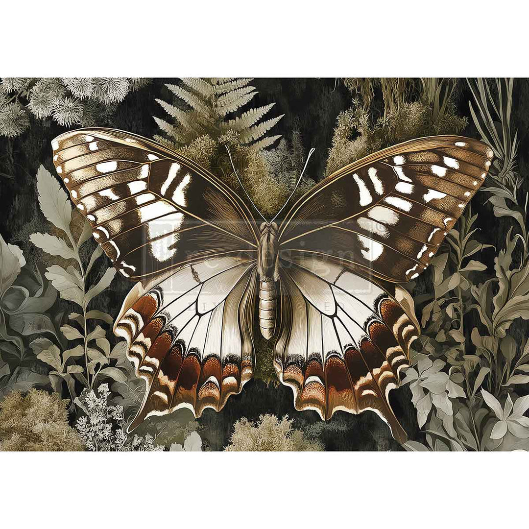 LIMITED! Redesign A3 Decoupage Fibre Paper - RUSTLING WINGS (29.7cm x 41.9cm) - Rustic Farmhouse Charm