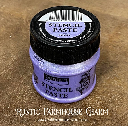 LILAC Pearl Stencil Paste by Pentart 50ml - Rustic Farmhouse Charm