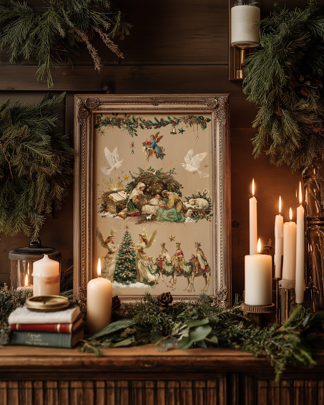 NEW! Redesign Middy Transfer - SACRED NIGHT COLLECTION (4 sheets, each 21.59cm x 27.94cm) - Rustic Farmhouse Charm