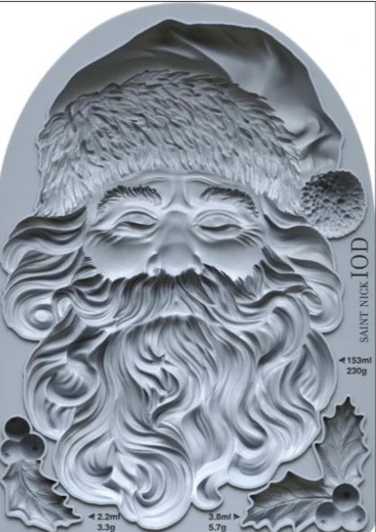 NEW! IOD Mould - SAINT NICK (5"x7", 12.7cm x 17.78cm, extra deep) - Rustic Farmhouse Charm