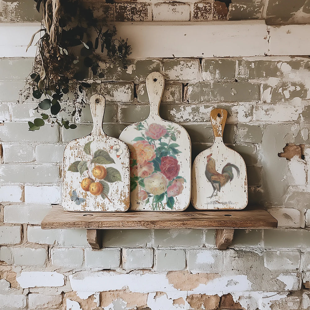 NEW! IOD Transfer Pad - SAINT OUEN (set of eight 8"x12" sheets) - Rustic Farmhouse Charm