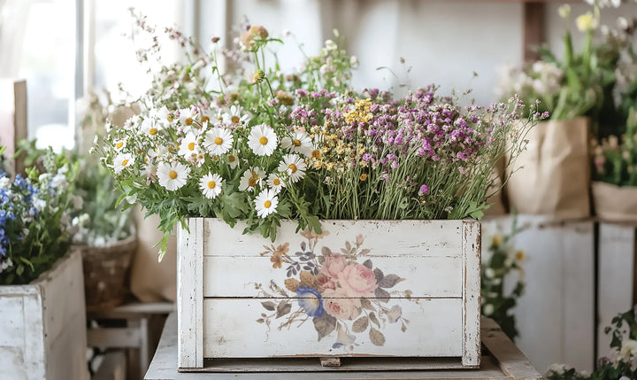 NEW! IOD Transfer Pad - SAINT OUEN (set of eight 8"x12" sheets) - Rustic Farmhouse Charm