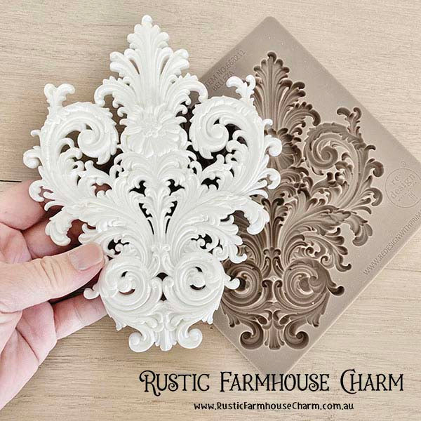 NEW! SALON DE LE BELLE EPOQUE (BELLEZA) Redesign Mould 6"x6" - Rustic Farmhouse Charm