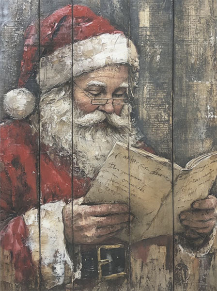 Decoupage Tissue Paper - Santa Reading (2 sizes) - Rustic Farmhouse Charm