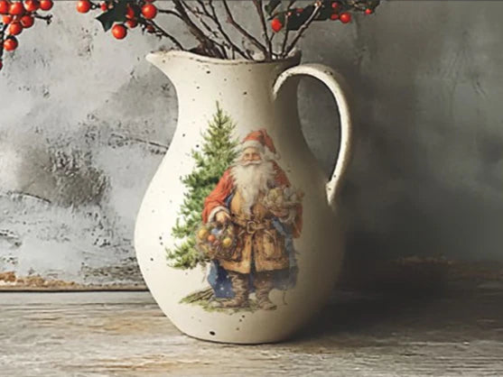 NEW! IOD Transfer Pad - SANTA'S HOLLOW (set of eight 8"x12" sheets) - Rustic Farmhouse Charm
