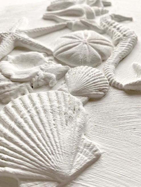 SEA SHELLS Mould by IOD (6"x10", 15.24cm x 25.4cm) - Rustic Farmhouse Charm