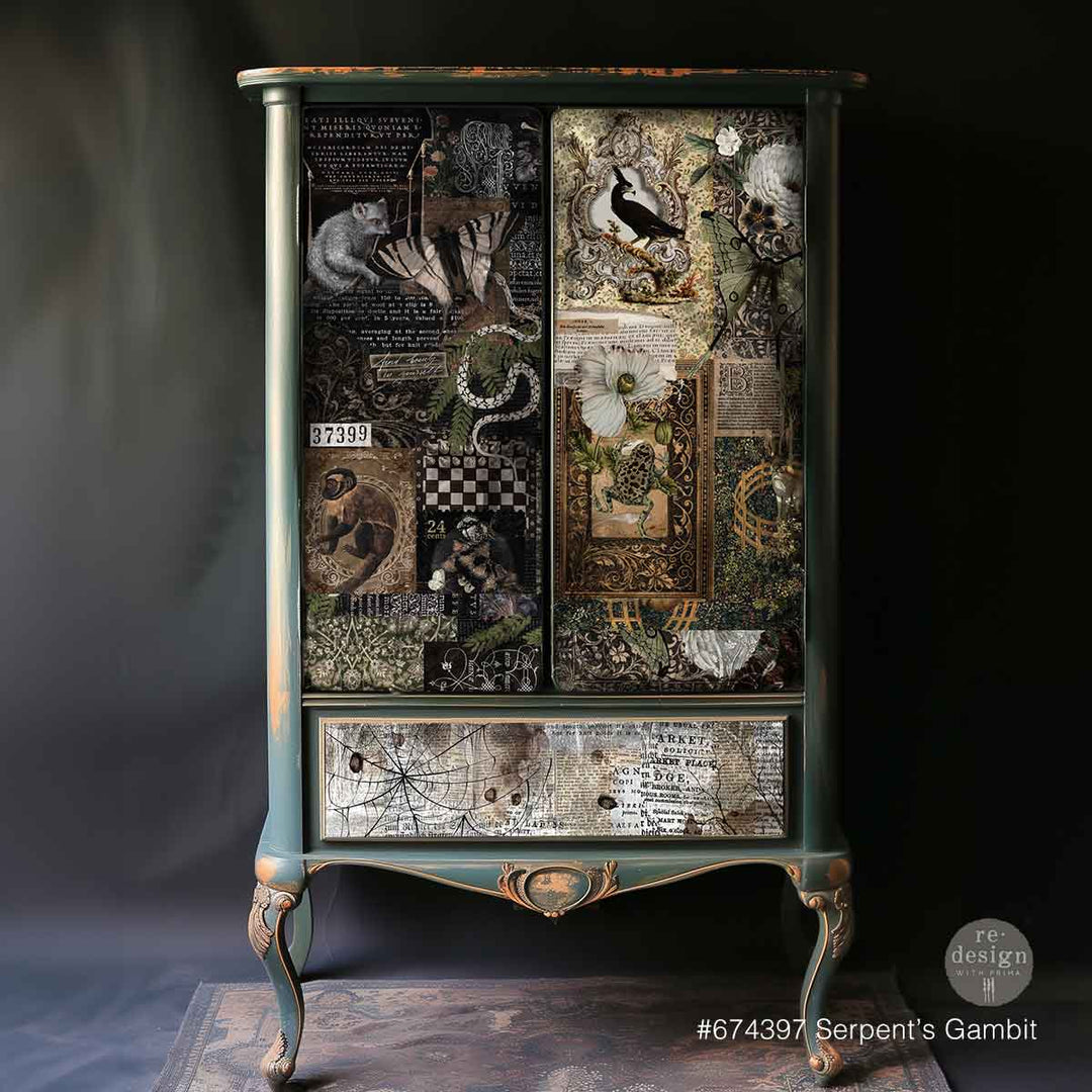 LIMITED! Redesign A1 Decoupage Fibre Paper - SERPENT'S GAMBIT (59.44cm x 84.07cm)