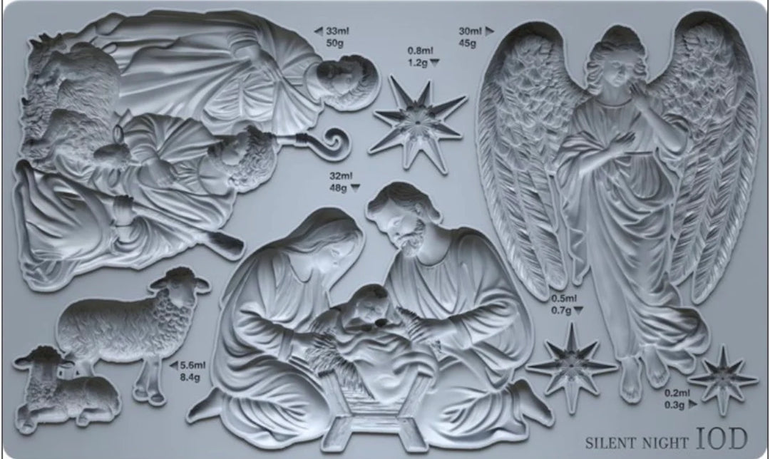 NEW! IOD Mould - SILENT NIGHT (6"x10", 15.24cm x 25.4cm)