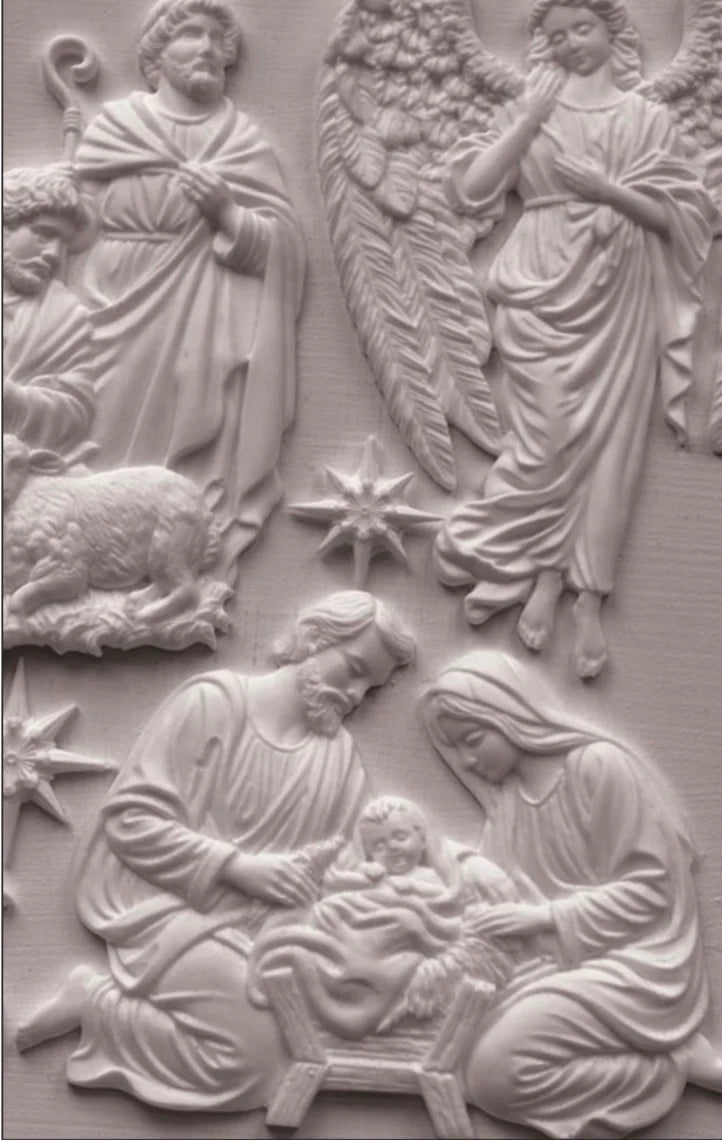 NEW! IOD Mould - SILENT NIGHT (6"x10", 15.24cm x 25.4cm)