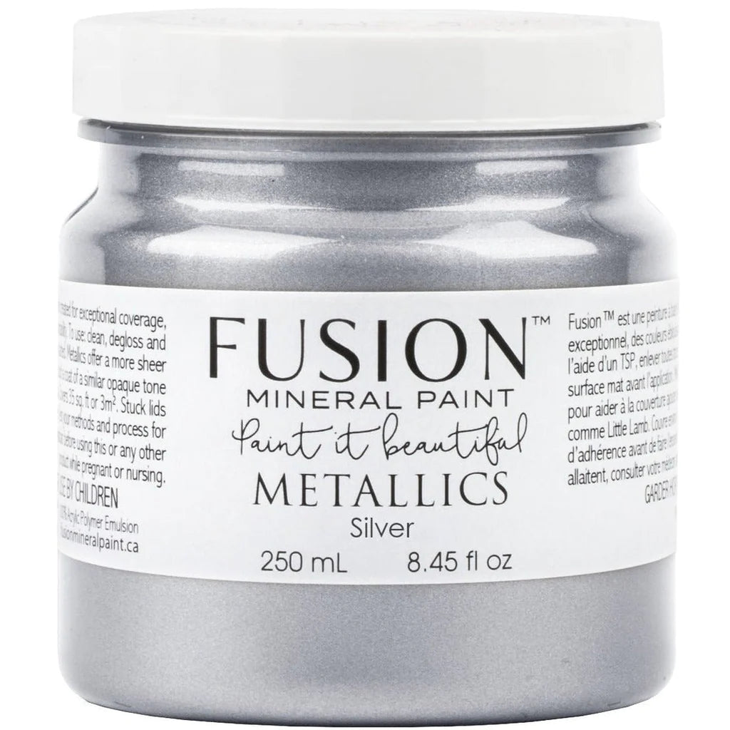 NEW! SILVER Fusion™ Metallic Paint (250ml) - Rustic Farmhouse Charm