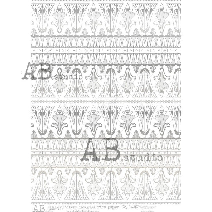 ABstudio Rice Paper Silver - Art Deco 1447 (A4)