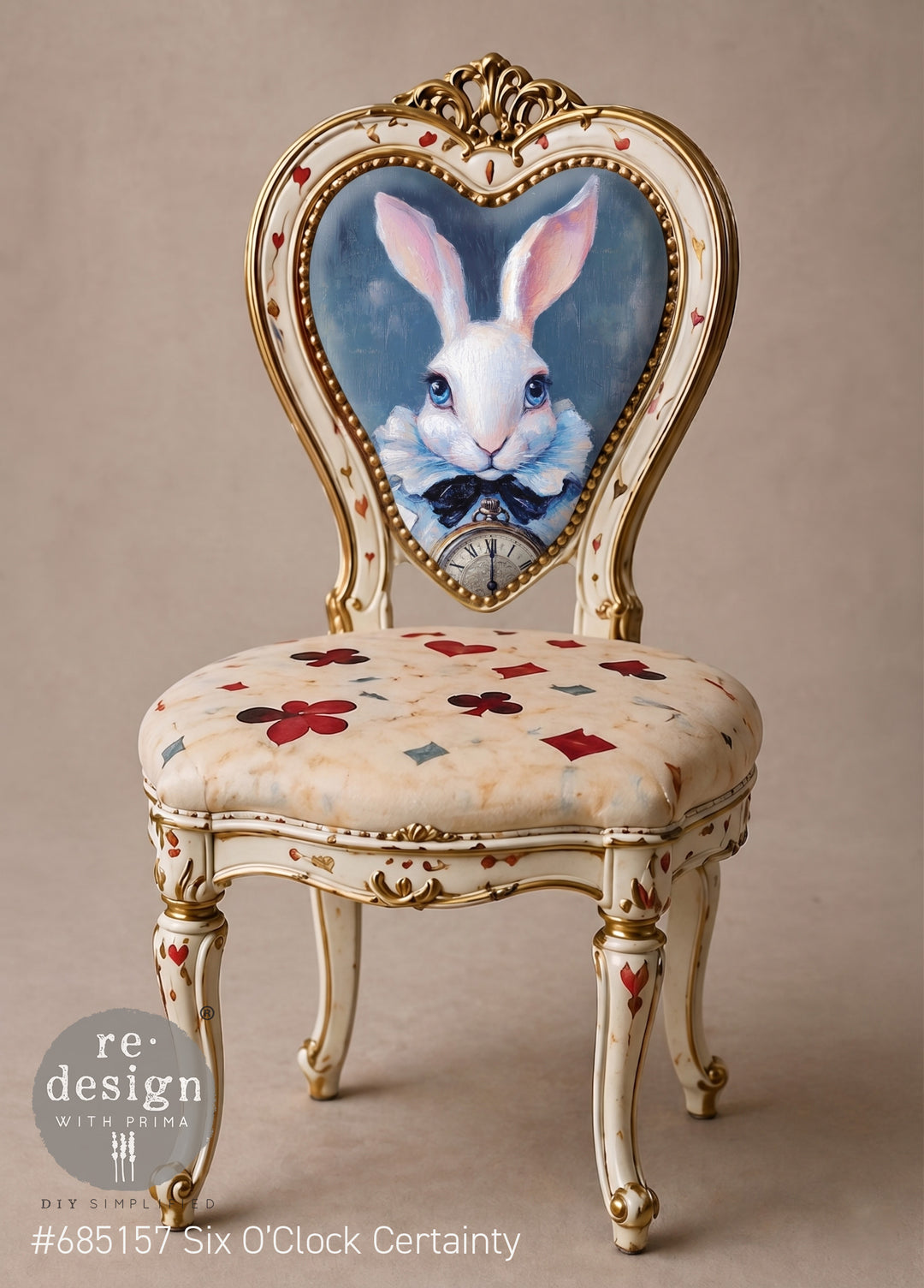 LIMITED! Redesign A3 Decoupage Fibre Paper - SIX O'CLOCK CERTAINTY (29.7cm x 41.9cm) - Rustic Farmhouse Charm