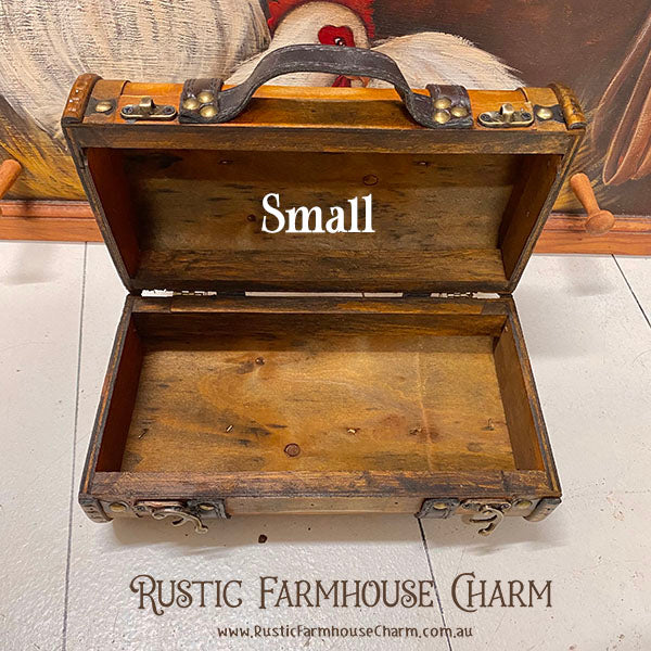 Wooden Vintage Style Luggage Suitcase (Plain)
