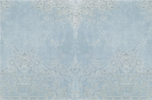Decoupage Tissue Paper - Soft Blue Damask Wallpaper (50.8cm x 76.2cm) - Rustic Farmhouse Charm