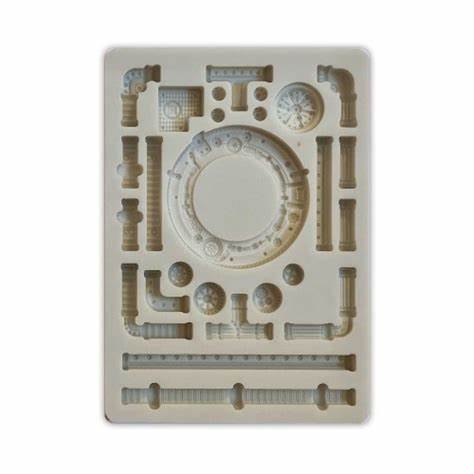 SONGS OF THE SEA PIPES Stamperia Silicon Mould (10.5cm x 14.8cm) - Rustic Farmhouse Charm