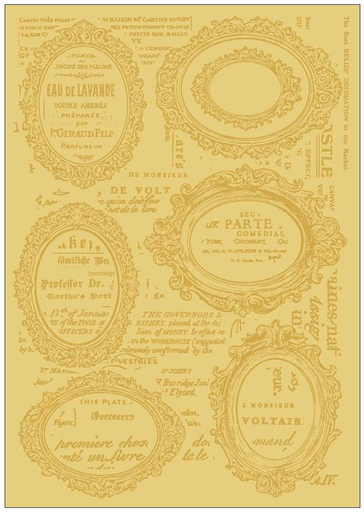 NEW! LaBlanche Gold Transfer - SPRING 3 - FRAMES (one A4 sheet) - Rustic Farmhouse Charm