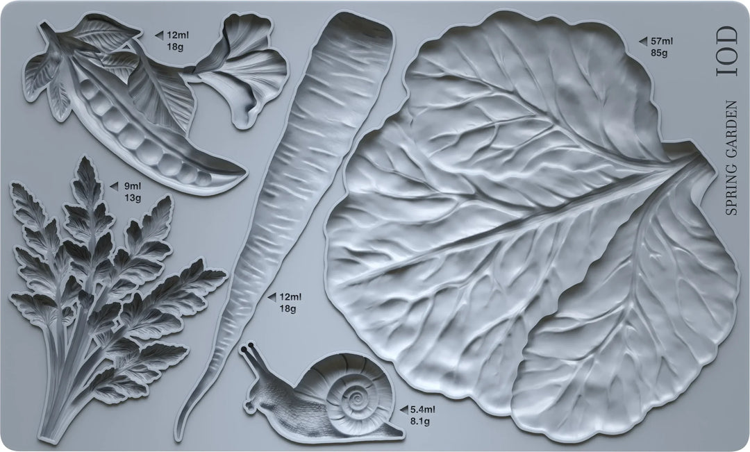 NEW! IOD Mould - SPRING GARDEN (6"x10", 15.24cm x 25.4cm) - Rustic Farmhouse Charm