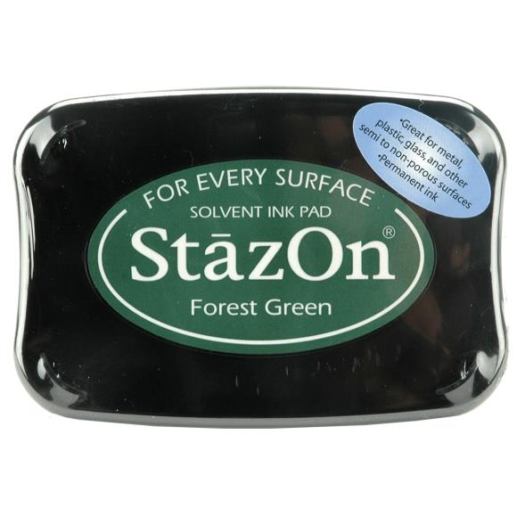 FOREST GREEN StazOn Ink Pad (Permanent, Solvent-Based) - Rustic Farmhouse Charm
