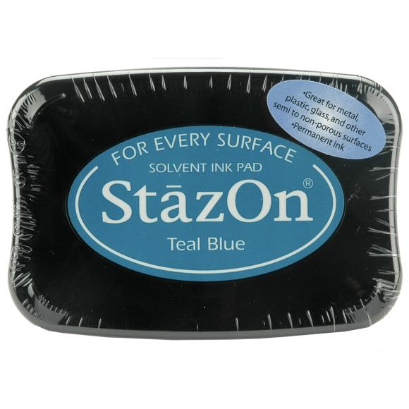 TEAL BLUE StazOn Ink Pad (Permanent, Solvent-Based) - Rustic Farmhouse Charm