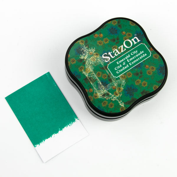 StazOn Midi Ink Pad - EMERALD CITY (Permanent, Solvent-Based) (Copy)