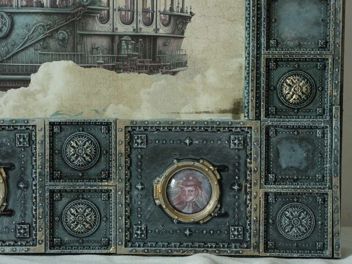 LaBlanche Mould - STEAMPUNK BACKGROUND (12.7 cm x 20.3 cm)