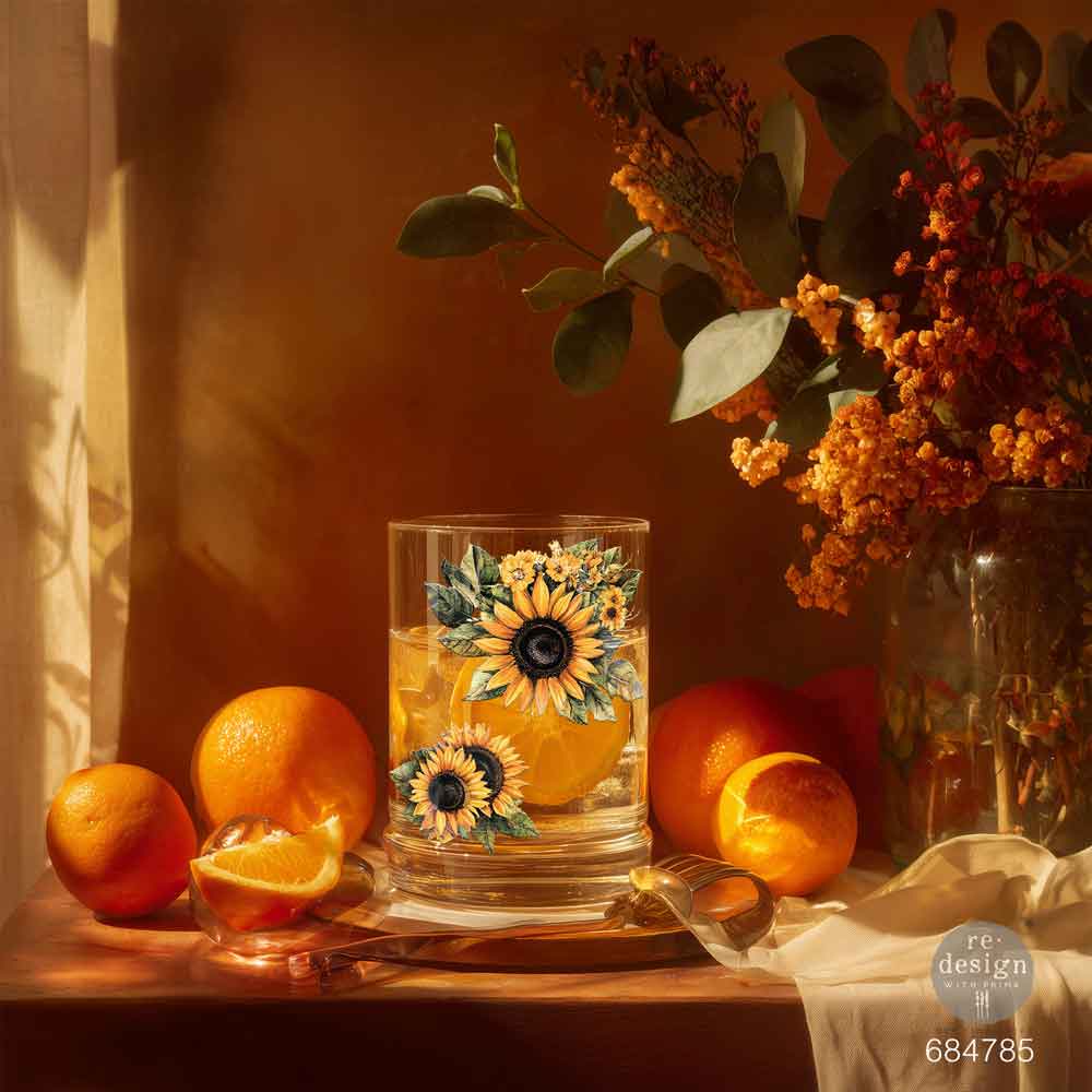 NEW! Redesign Luxe Transfer - SUN-DRENCHED HARVEST (2 sheets, 8.25cm x 29.2cm)